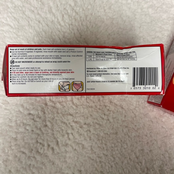 2 Pack: Thermacare Back/Hip Pain Heatwraps Small Med - Picture 3 of 6